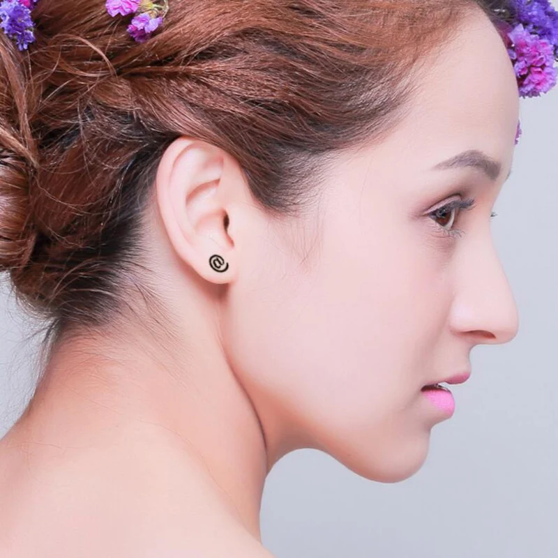 Jisensp Cute Alphabet Earrings in Stud Tiny Lovely A Letter for Women Girls Kids Fashion Jewelry Gift | Украшения и аксессуары