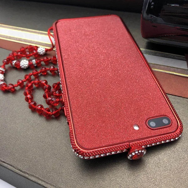 Бампер со стразами для iPhone XS X 6 6s 7 8 Plus блестящий металлический чехол-рамка чехол +