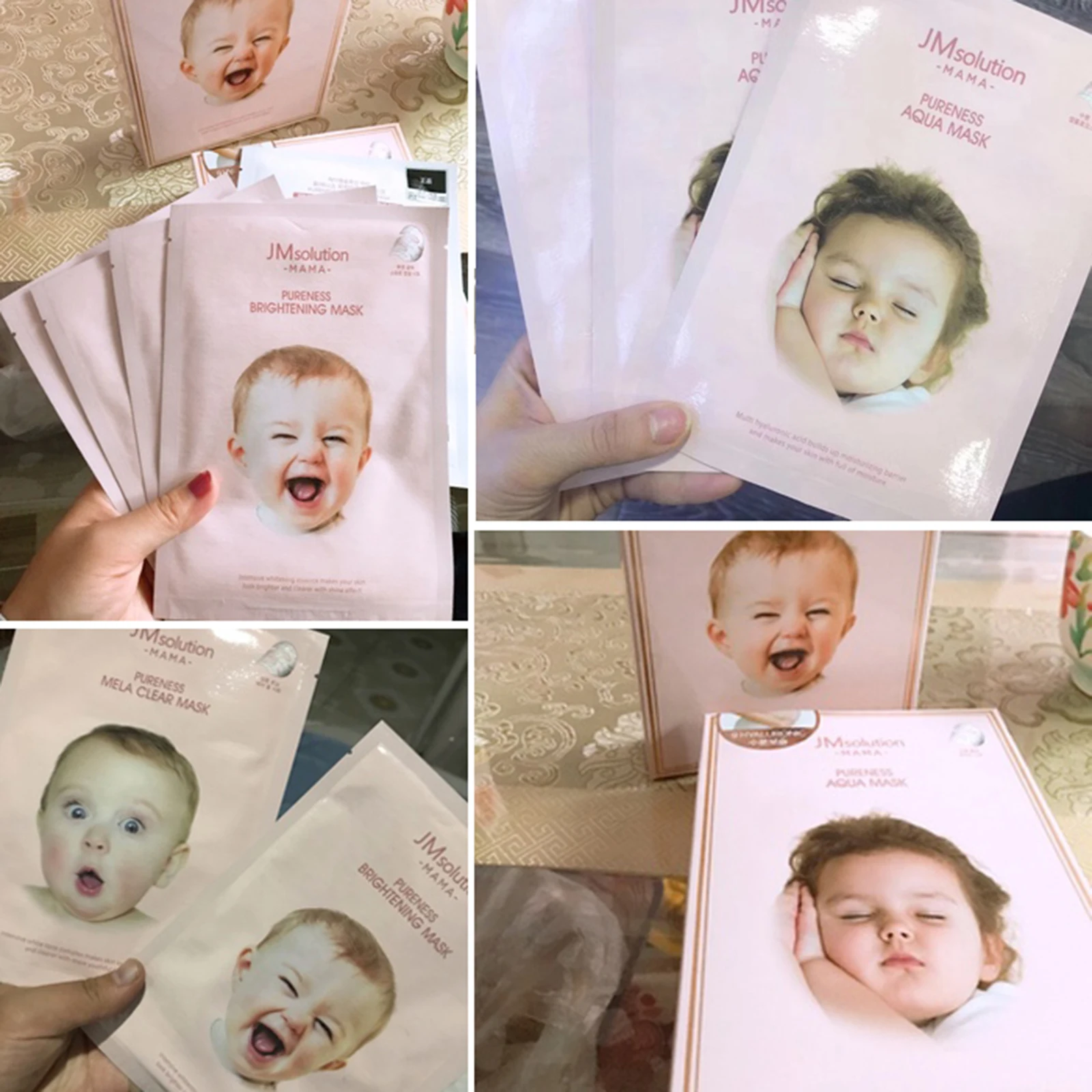 

10pcs/box JM SOLUTION Mama Pureness Mela Clear Whitening/Blemish Facial Mask Pregnant women available