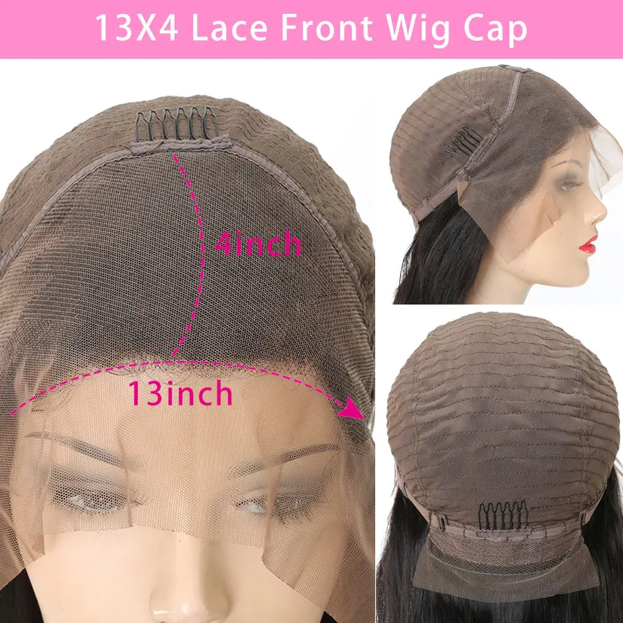 

RXY Human Hair Wigs For Black Women Brazilian Straight Human Hair Wigs Pre Plucked 13x4 Remy Lace Front Wig