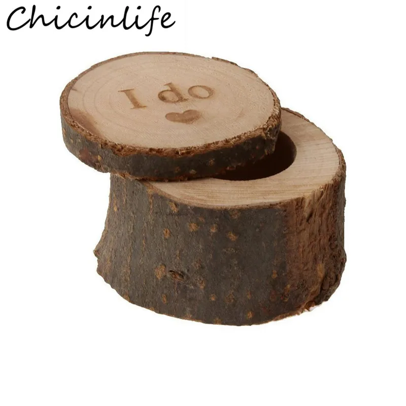 Chicinlife 1 шт. деревенские свадебные деревянные коробки для колец на День Валентина