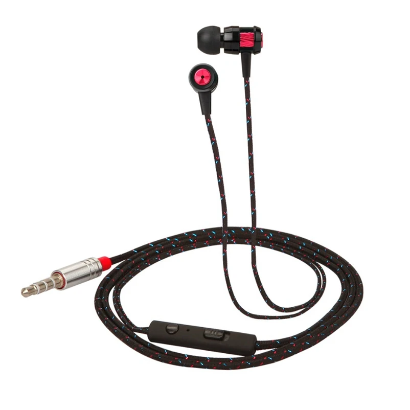 Стерео наушники в ухо проводные телефоны бас Музыка гарнитура 3 5 мм с микрофоном