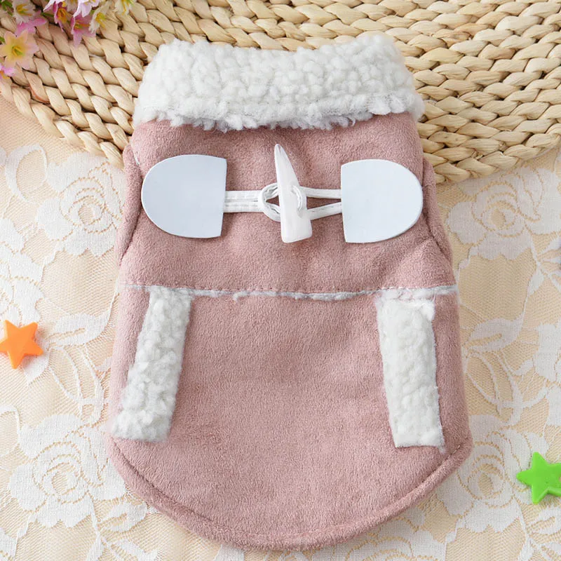 Pet Clothes Winter Jackets Suit Warm Fleece Vest Velet Small Dog Motorcycle Waistcoat Coat Clothing Coats NEW Supplies | Дом и сад