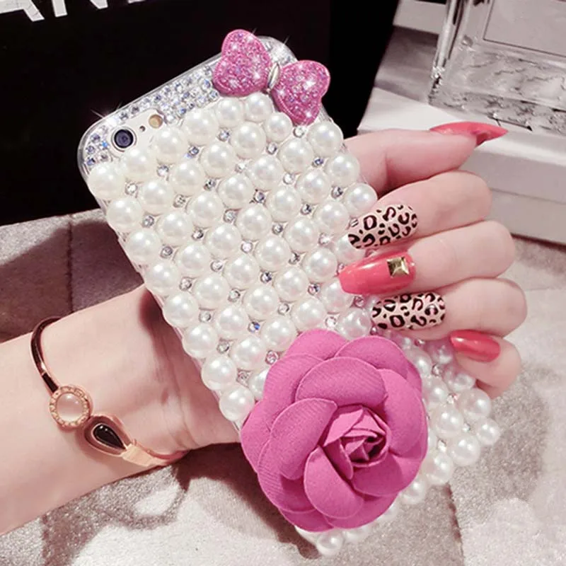 Роскошный чехол для Iphone 12 11 Pro Max X XS MAX XR 6 7 8 Plus (с жемчугом)|cover for iphone|case coverfor iphone |