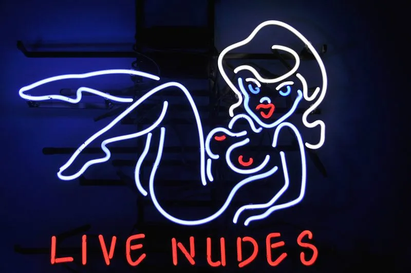 Онлайн Обнаженные Sexy Обнаженная девушка взрослых Strip Club партии Бизнес неоновая