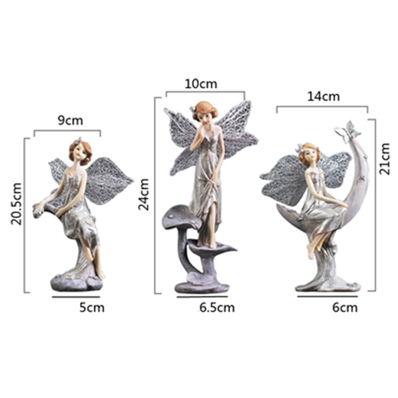 Украшение комнаты Аксессуары 3 стиля фигурка Ангела из полимера современный