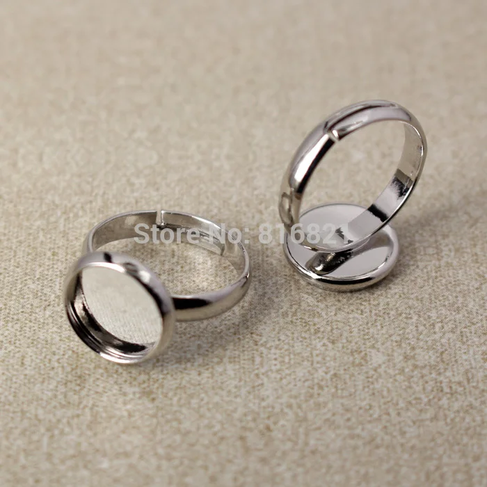 Пустая круглая рамка Камея Кабошон базы регулируемые настройки кольца