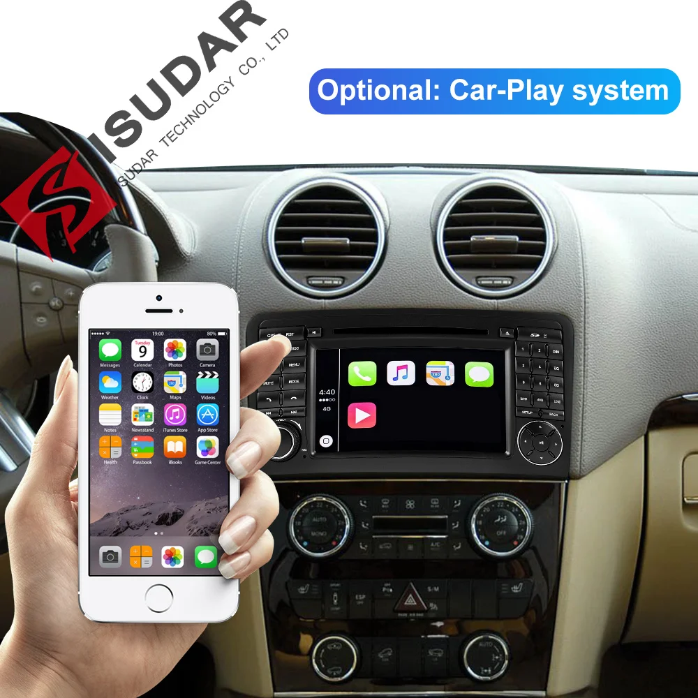 Isudar автомобильный мультимедийный плеер 2 Din Android 9 для Mercedes Benz/класс GL ml W164 ML350 gps автомобильное радио, dvd плеер DSP Octa Core FM