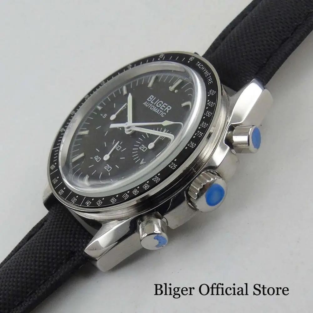 BLIGER 2019 новые модные автоматические мужские часы 40 мм с индикатором даты и недели