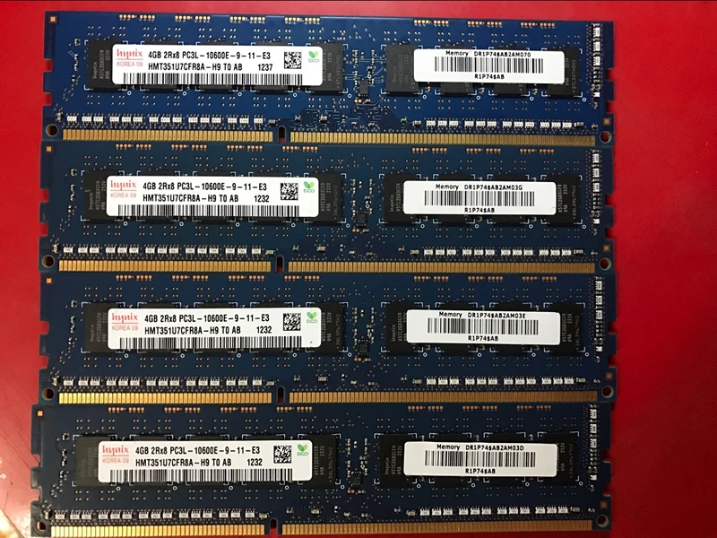 Memoria RAM pura para servidor ECC Hynix DDR3, 4GB, 1333MHz, PC3-10600E, 2Rx8