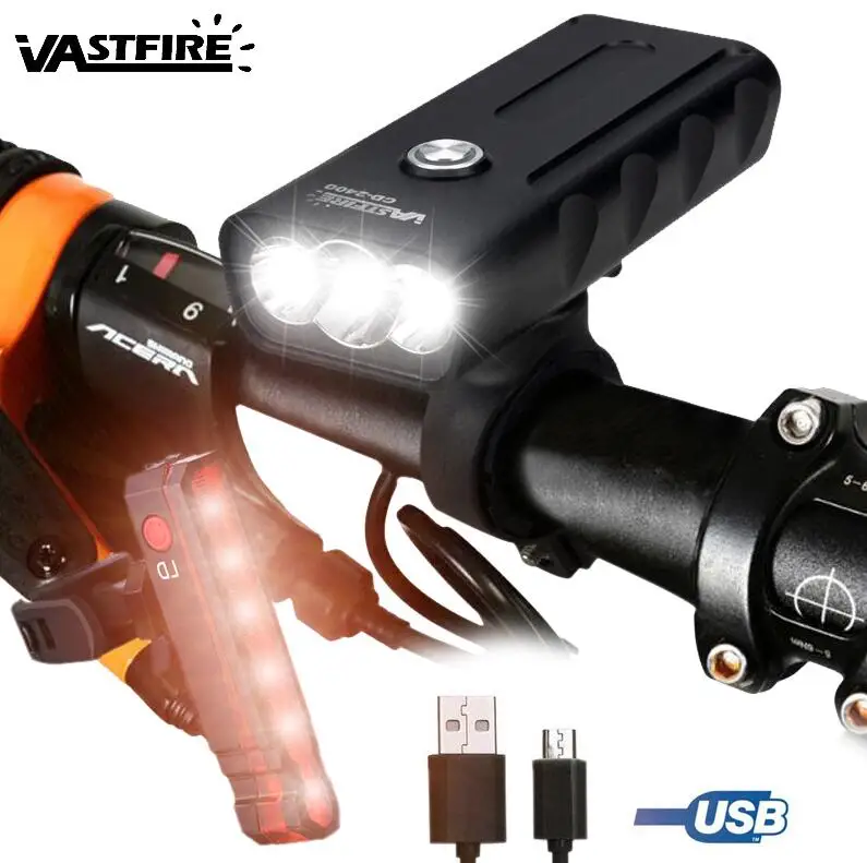 W Laser Light BX3 USB велосипедный фонарь алюминиевый передний велосипедный налобный фонарь 3,7 в перезаряжаемый MTB велосипедный светильник со встроенным аккумулятором+ USB линия+ крепление - Цвет: W Laser Light