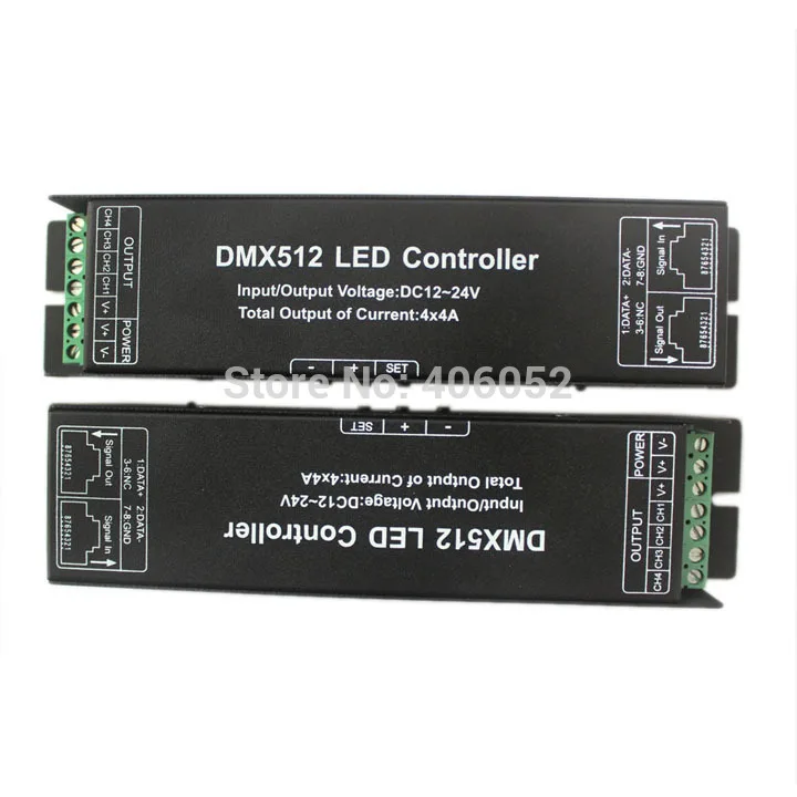 Светодиодный RGBW контроллер DMX 512 светодиодный декодер и привод 4 канала r