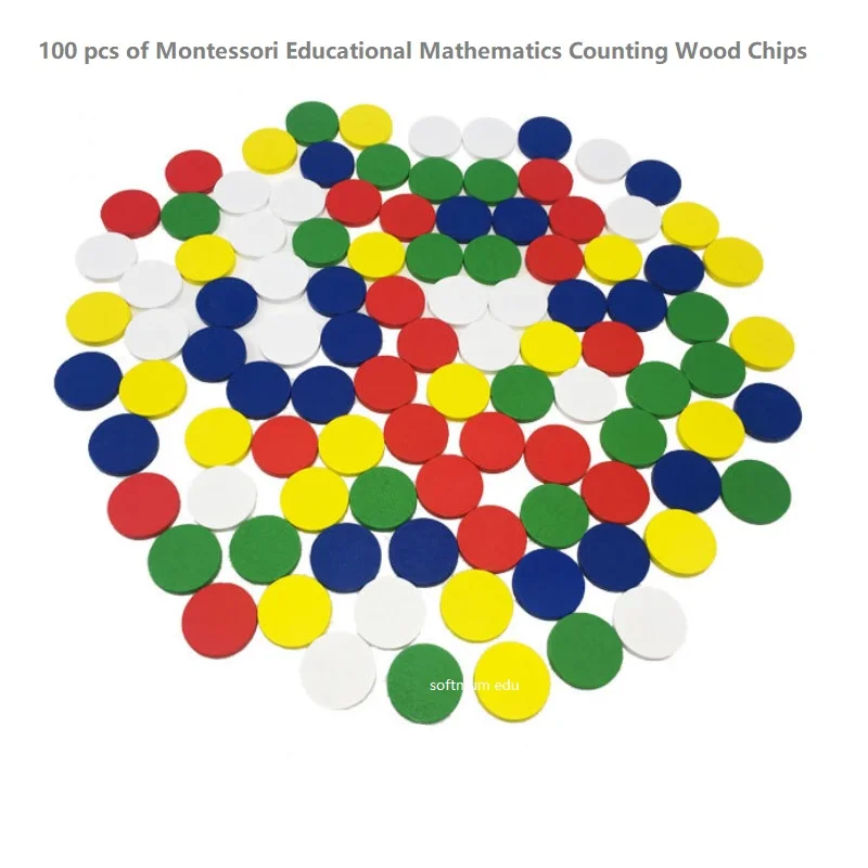 100 шт./лот деревянные чипы Детские Игрушки для раннего развития с подсчетом