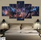 5 шт. видео игры WOW Warcraft DOTA 2 живопись плакат декоративные настенные Арт Комнаты Настенный декор холст картины оптом