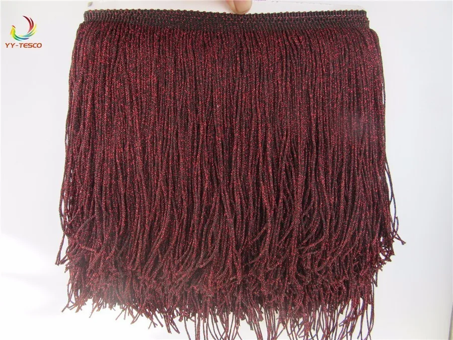 Лента из полиэстера с бахромой 10 ярдов 20 см|clothes accessories|lace ribbonpolyester fringe |