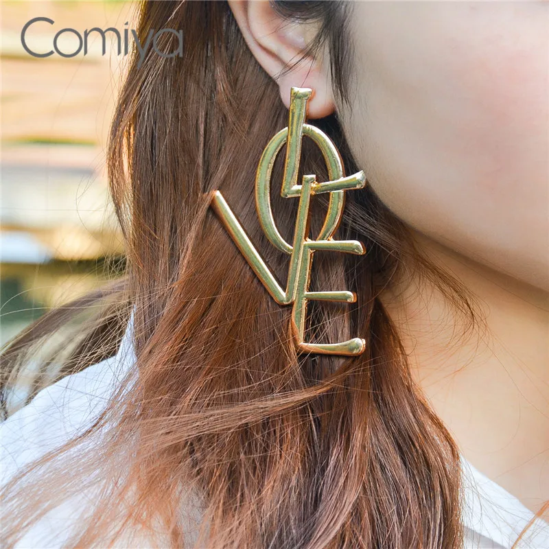 Женские Геометрические серьги Comiya золотого и серебряного цвета длинные ручной