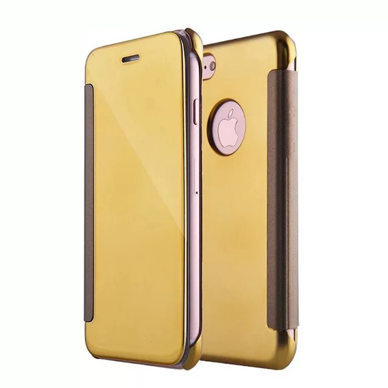 Для Iphone 5 5G 5S 5SE 6 6S Plus блестящее зеркальное покрытие Флип кожаный чехол для iphone 7 7Plus
