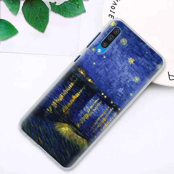 07 В стиле звездной ночи Ван Гога чехол s крышка для samsung Galaxy A30 A50 A70 A80 M10 M30 A7 A6 A8+ A9 ПК Жесткий Чехол Для Телефона - Цвет: 07