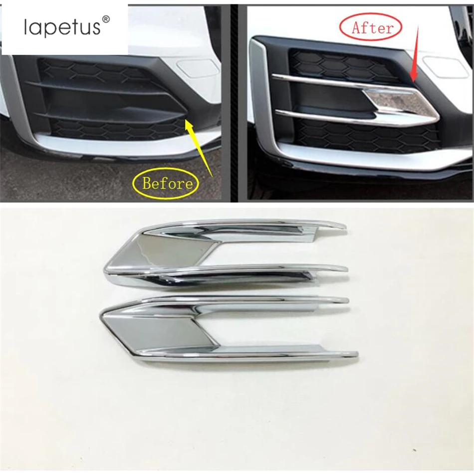 

Lapetus Accessories Fit For Audi Q2 2017 - 2020 ABS Front Fog Lights Foglight Lamp Eyelid Eyebrow Bumper Molding Cover Kit Trim