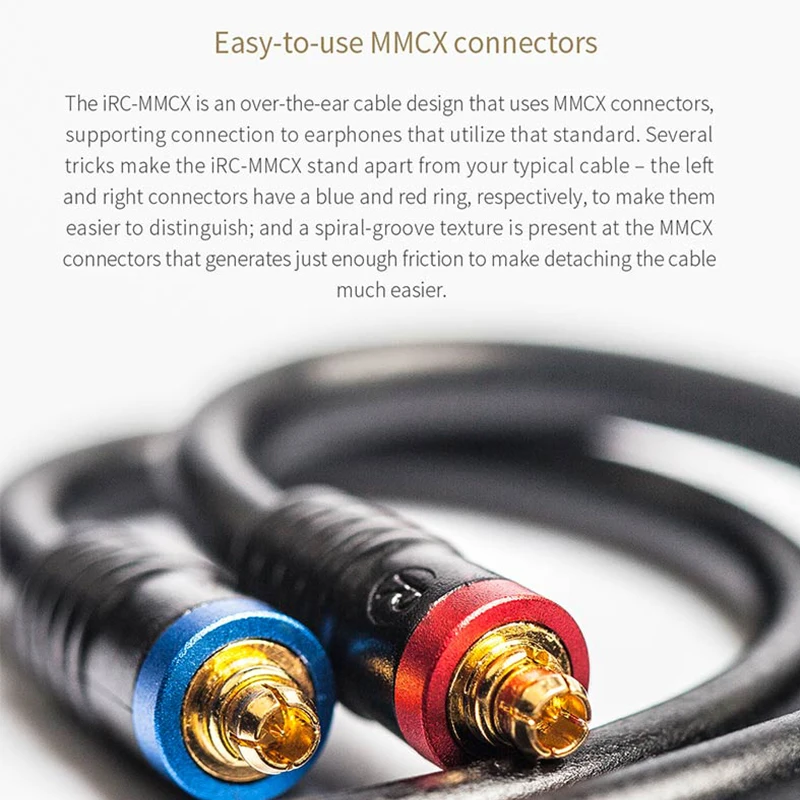 Кабель для наушников FIIO iRC-MMCX iPhone 7/7plus/8/X/XS с встроенным микрофоном MMCX съемный