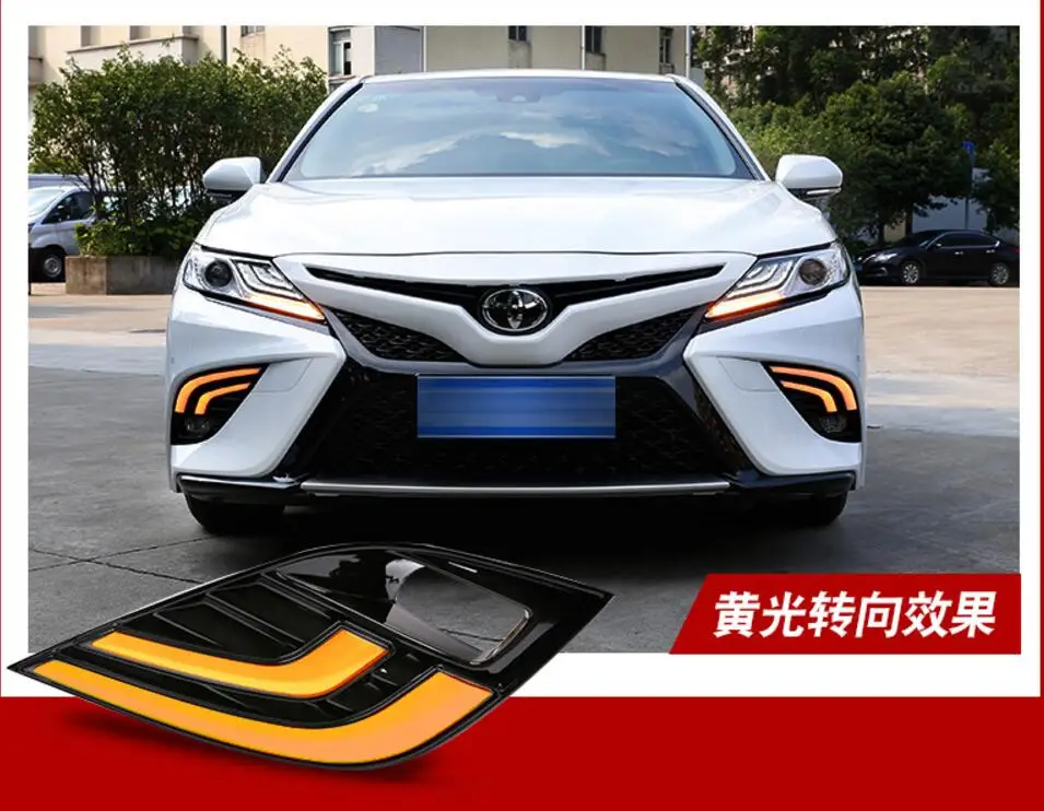 Динамический Видео LED 2018 2019 camry дневной свет противотуманные фары Aurion