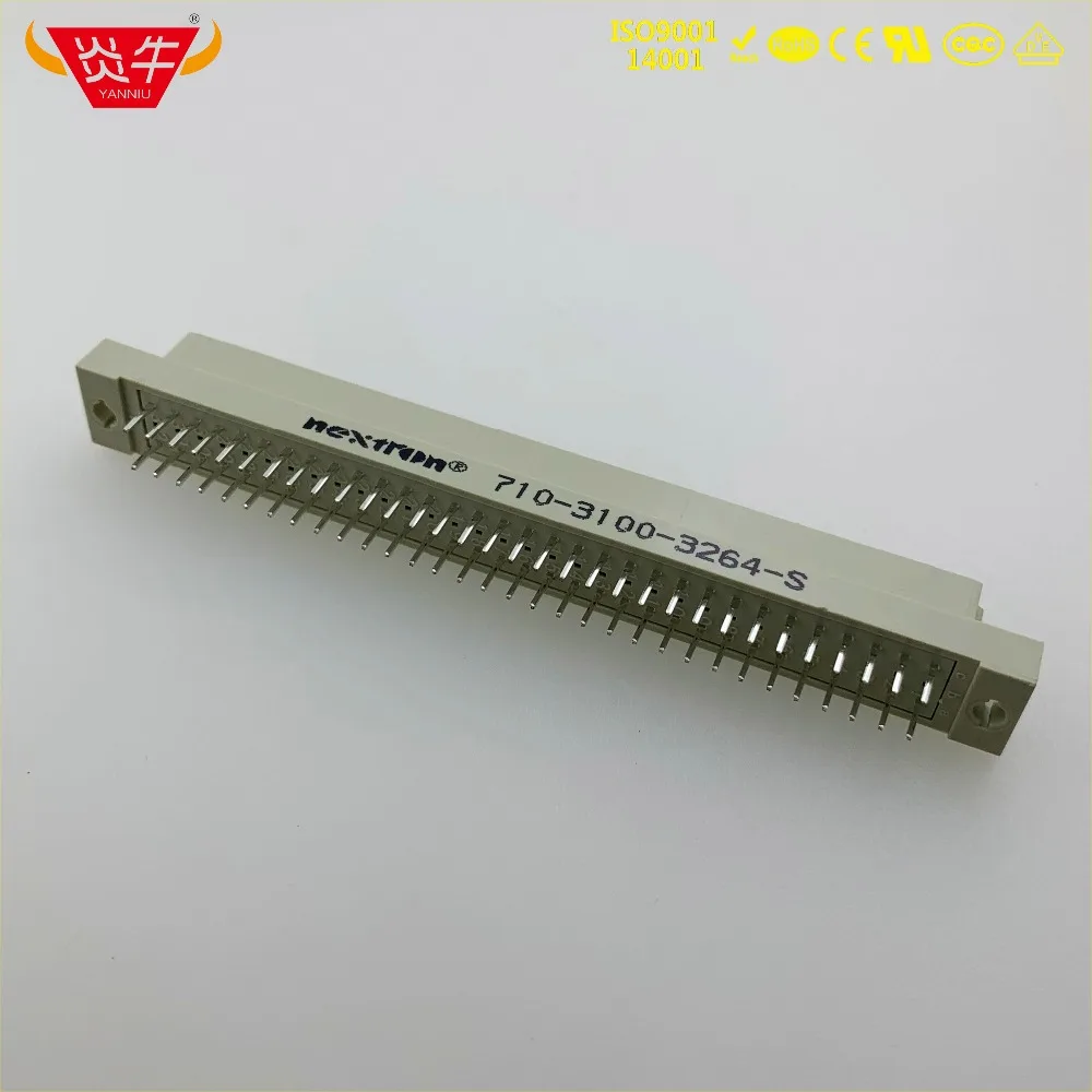 50 шт. 364 DIN41612 DIN разъем 710 3100 3264 S 2*32P 64PIN женские прямые булавки европейская розетка