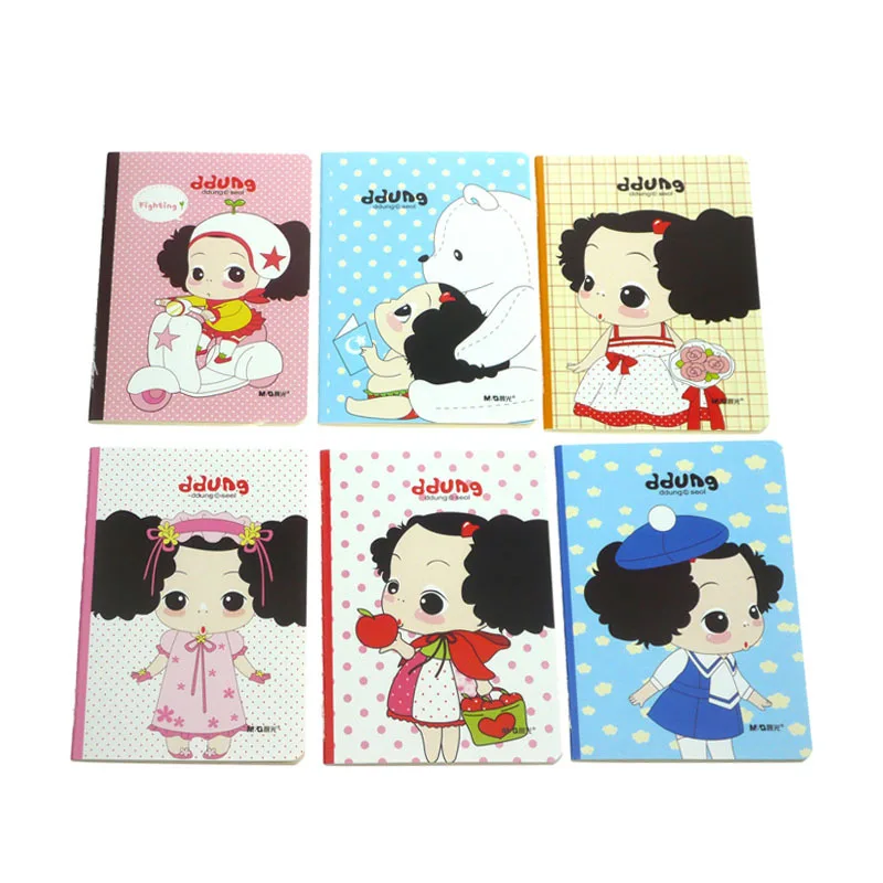 6 видов конструкций Корейский мультфильм мягкая копия блокнот/дневник/блокнот