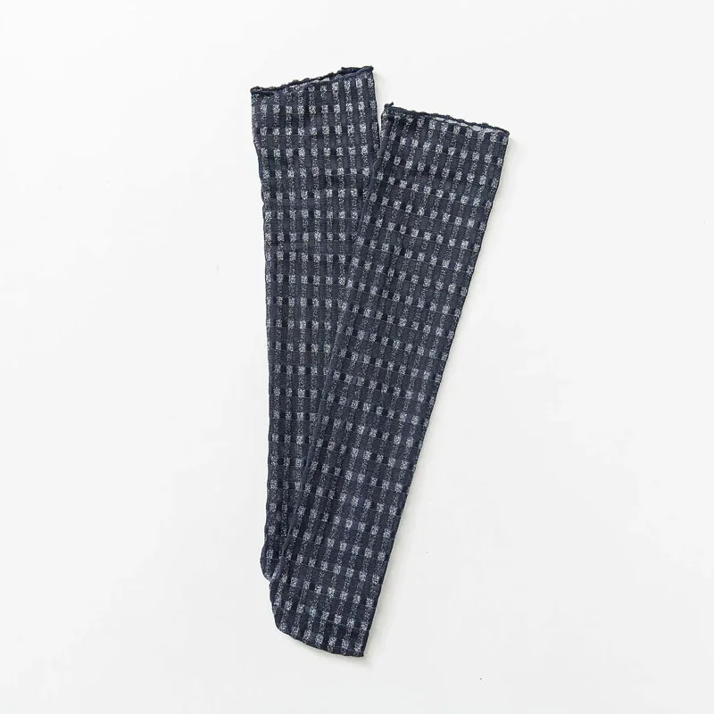 Dark Blue FENNASI 2 пары Harajuku женские нейлоновые носки с принтом модные японские яркие шелковые перламутровые сетчатые шелковые носки сексуальные женские носки - Цвет: Dark Blue