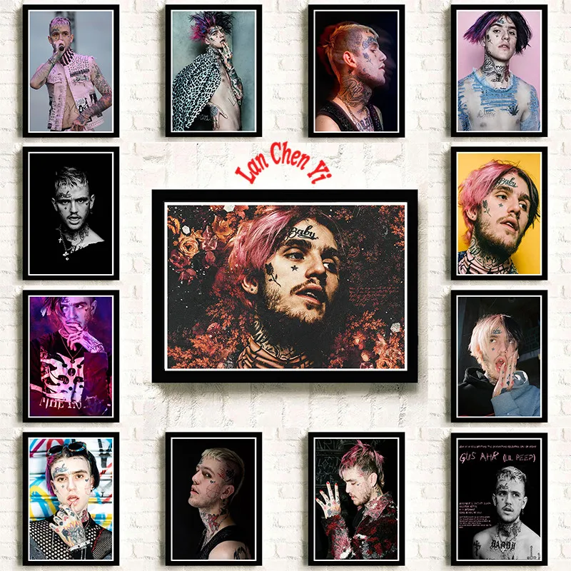 Lil Peep бумага с покрытием плакат для кафе высокое качество печати рисунок ядро декоративная живопись 42*30 см