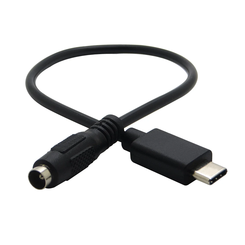 5 шт./лот 25 см USB 3 1 Type C штекер постоянный ток 5*2 мм Женский Удлинительный кабель для