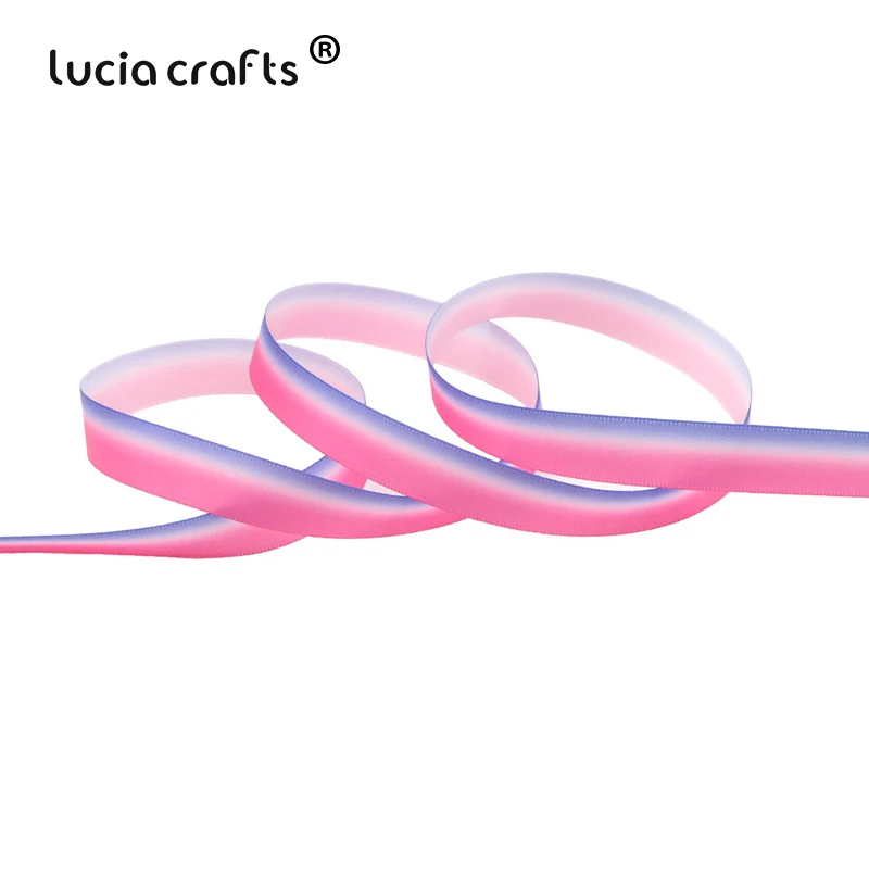 Color 2 5yards 10/15 мм градиентная расцветка; Высота Рождество атласными лентами "сделай сам" с бантом; Свадебная вечеринка подарок украшения для упаковки принадлежности для скрапбукинга Q0201 - Цвет: Color 2 5yards
