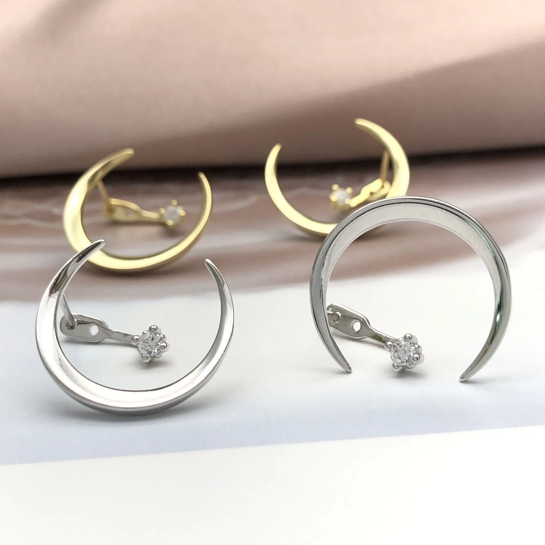 Серьги гвоздики женские гипоаллергенные из серебра 100% пробы с