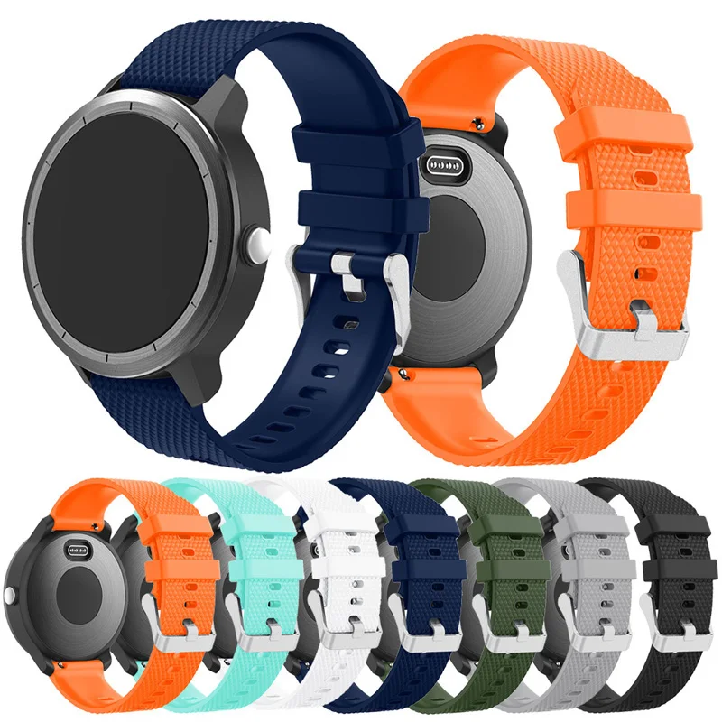 

Silicone Rubber Watch Strap Watchband for Garmin Vivoactive 3/Vivomove HR Smart Watch 20mm