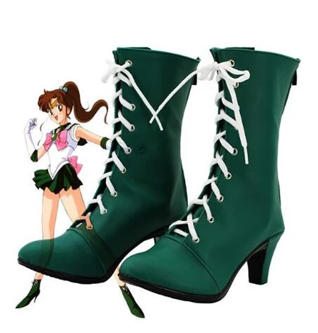Обувь для костюмированной вечеринки Sailor Moon Jupiter Makoto Kino Аксессуары Хэллоуина