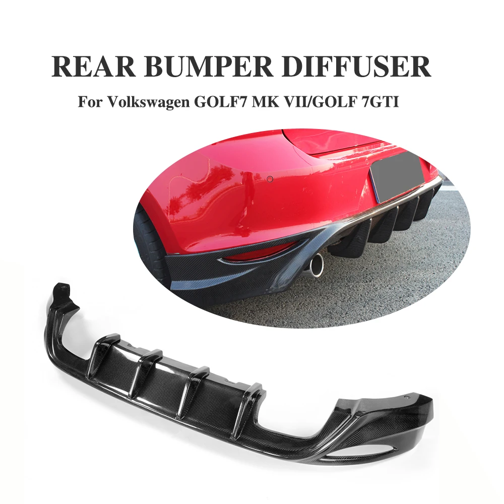 Диффузор для заднего бампера из углеродного волокна спойлер Volkswagen VW Golf 7 VII GTI 2014
