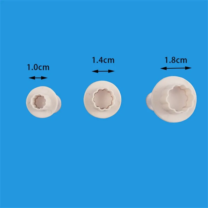 3 шт. цветочный Плунжер для печенья резак помадка жвачка паста капкейк топперы