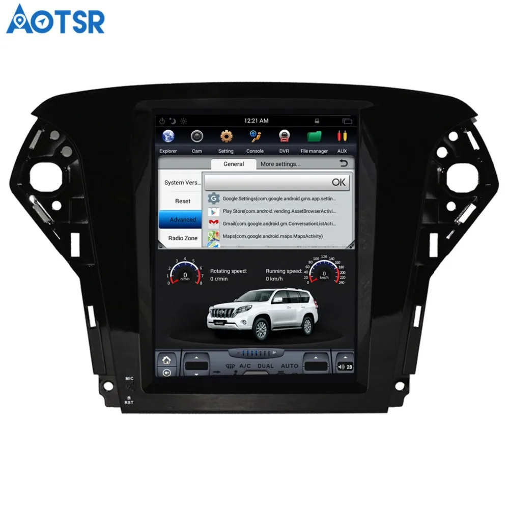 Автомобильный DVD плеер Aotsr Android 7 1 в стиле Tesla с GPS навигацией для Ford Mondeo 2007 2012 navi