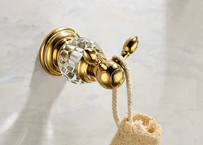 Бесплатная доставка золотой дизайн с кристаллами крючок для одежды |