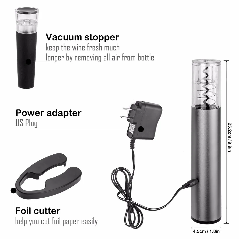 Перезаряжаемый Электрический автоматический штопор YOTOP из алюминиевого сплава