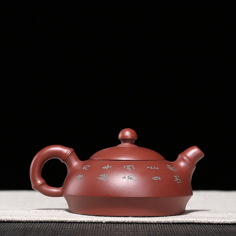 Фиолетовый песочный горшок для руды Dahongpao Xianglong половина Луны чистый ручной