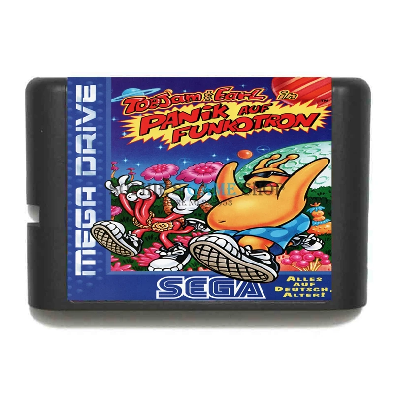 ToeJam и Эрл 2 паника на Funkotron игра картридж новые 16 бит карточная для Sega игры Mega Drive /