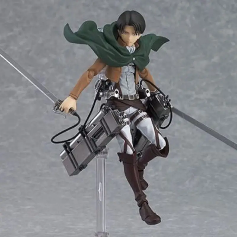 Атака на Титанов Shingeki Nendoroid Figma Леви Mikasa Эрен фигурку Статуэтка аниме Рисунок
