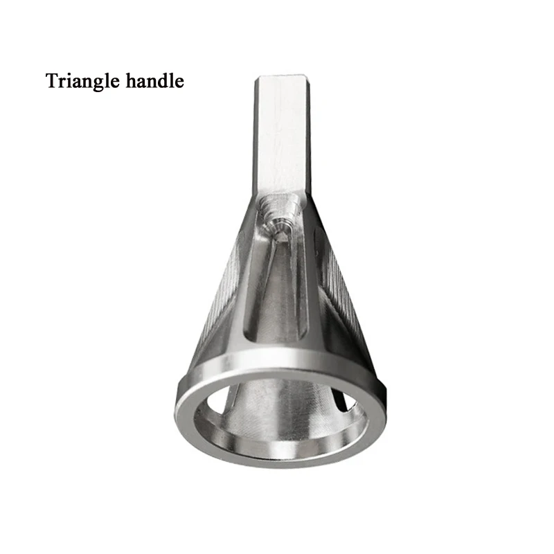 1-Triangle handle Инструмент для снятия заусенцев с внешней фаской из нержавеющей стали Высокопрочное твердое сверло для удаления заусенцев для всех видов сверл - Цвет: 1-Triangle handle