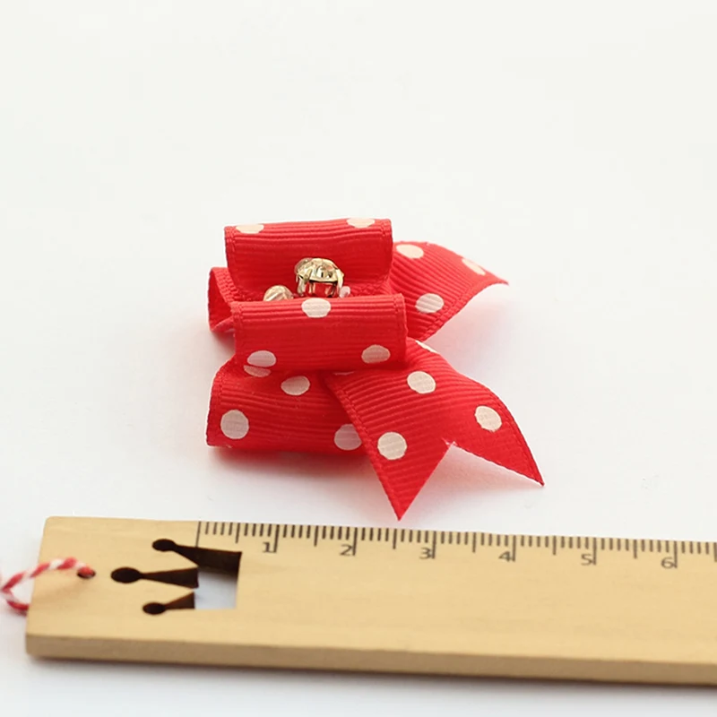 Магазин Armi аксессуары ручной работы для собак милая лента в горошек бант волос