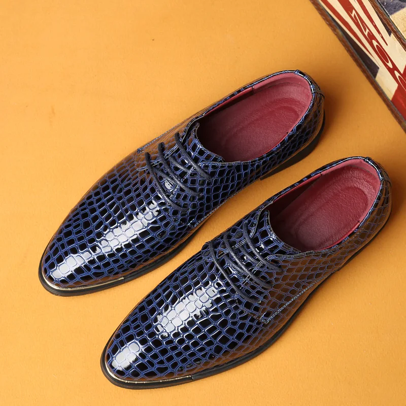 British style pu leather shoes men 2018 new soft breathable lace-up business sneakers casual plus size | Обувь