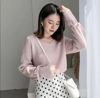 pink top Два способа носить осенние юбки для женщин, модная Милая Кружевная юбка с вырезами для девочек, черно-белые вязаные юбки с высокой талией 1315 - Цвет: pink top