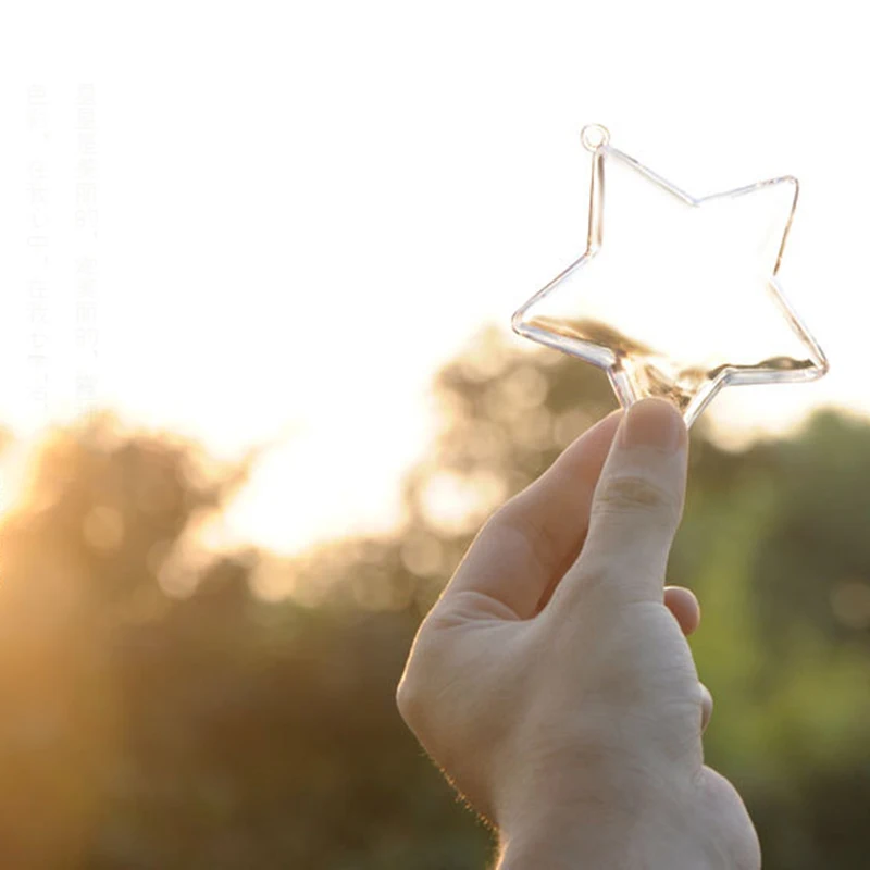 Прозрачный пластиковый мяч пентаграмма Рождественская елка украшения шар