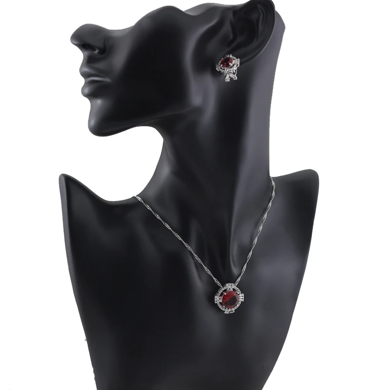 Haимис 2017 Горячая Распродажа гранат Женские Ювелирные наборы для свадьбы