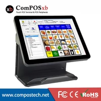 cheap windows pos 15 inch truth flat touch screen billing machine all in one pos restaurant cash register