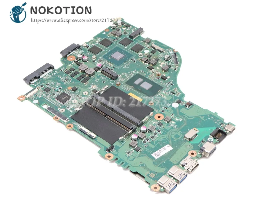 NOKOTION ноутбук материнская плата для Acer aspire E5-575 E5-575G основная плата DAZAAMB16E0 NBGFJ11003 SR2ZV I7-7500U Процессор GTX950M GPU